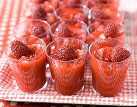 Verrines fraises framboises