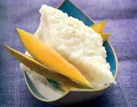 Riz au lait de coco et à la mangue